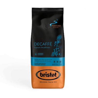 Bristot Dek bezkofeínová mletá káva 250g