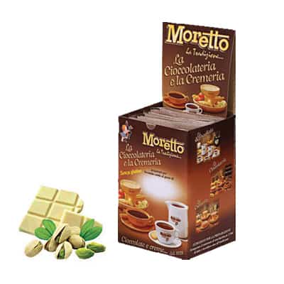 Čokoláda Moretto Biela - Pistácia 12x30g