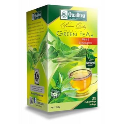 Čaj Qualitea Green Tea, Mint, Lemongrass 25x2g