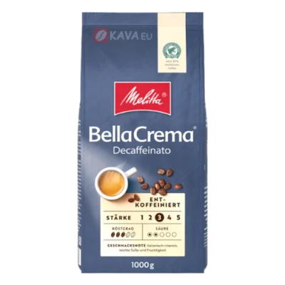 Melitta BellaCrema Decaffeinato zrnková káva 1kg